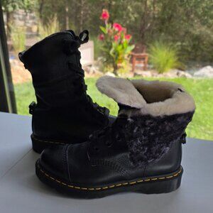 Dr. Marten's Aimilita Combat Boots Faux Fur Lining